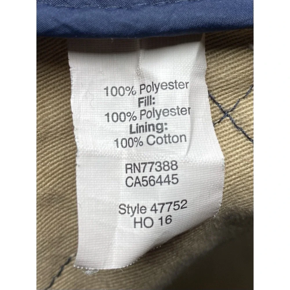 Men's Size X-SMALL  J.CREW Authentic Outerwear Blue Quilted Filled Full Zip Vest
